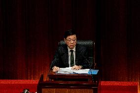 Hong Kong Chief Executive Delivers Policy Address In Legco