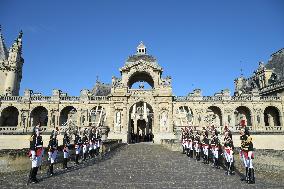 Belgium Royal Couple At Castle of Chantilly