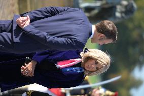 Belgium Royal Couple At Castle of Chantilly