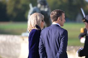 Belgium Royal Couple At Castle of Chantilly