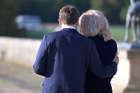 Belgium Royal Couple At Castle of Chantilly