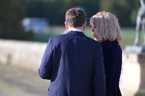 Belgium Royal Couple At Castle of Chantilly