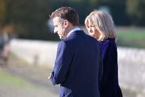 Belgium Royal Couple At Castle of Chantilly