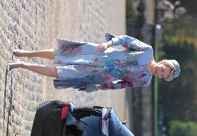 Belgium Royal Couple At Castle of Chantilly