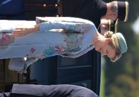 Belgium Royal Couple At Castle of Chantilly