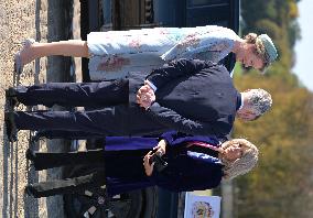 Belgium Royal Couple At Castle of Chantilly