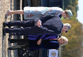 Belgium Royal Couple At Castle of Chantilly