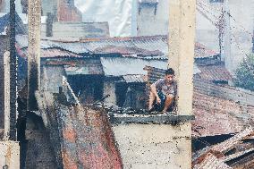 Fire At A Slum Area In Manila - Philippines