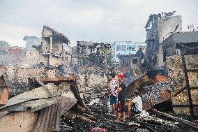 Fire At A Slum Area In Manila - Philippines