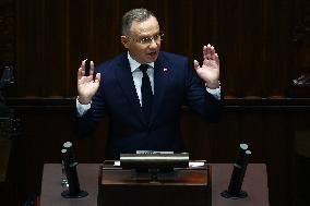 Polish President Speech In The Parliament