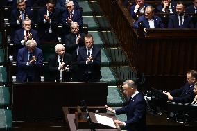 Polish President Speech In The Parliament