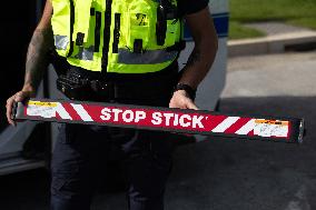 Presentation Of The ‘Stop Stick’ Device By Municipal Police - Nice