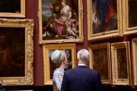 Belgium Royal Couple At Castle Of Chantilly