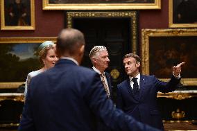 Belgium Royal Couple At Castle Of Chantilly