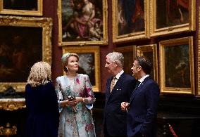 Belgium Royal Couple At Castle Of Chantilly