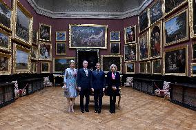 Belgium Royal Couple At Castle Of Chantilly