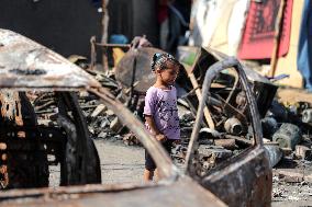 Aftermath of Israeli Airstrike in Gaza, Palestine