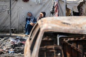 Aftermath of Israeli Airstrike in Gaza, Palestine