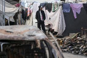 Aftermath of Israeli Airstrike in Gaza, Palestine