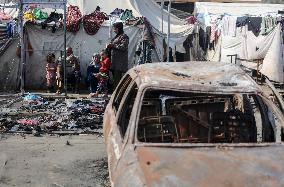 Aftermath of Israeli Airstrike in Gaza, Palestine