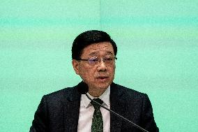 Hong Kong Chief Executive Press Conference On The 2024 Policy Address