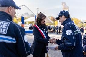 Celebrating 3 Years Of The Paris Municipal Police Force - Paris