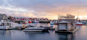 General View of Bodø, Norway, Located North of the Arctic Circle