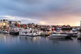 General View of Bodø, Norway, Located North of the Arctic Circle