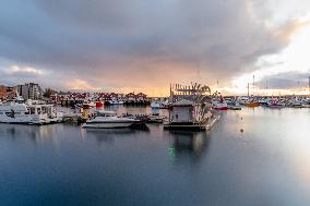 General View of Bodø, Norway, Located North of the Arctic Circle