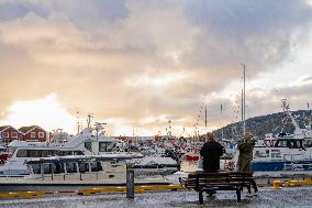 General View of Bodø, Norway, Located North of the Arctic Circle