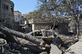 Israeli Airstrikes Aftermath In Mashghara - Lebanon