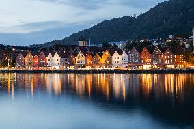 Bryggen, the historic Hanseatic Wharf in Bergen