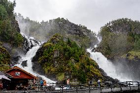 Latefossen Waterfall, Norway