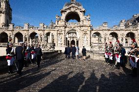 Belgium Royal Couple At Castle of Chantilly