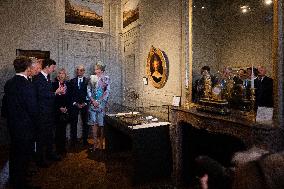 Belgium Royal Couple At Castle of Chantilly