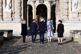 Belgium Royal Couple At Castle of Chantilly