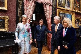 Belgium Royal Couple At Castle of Chantilly