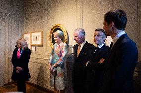 Belgium Royal Couple At Castle of Chantilly