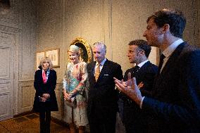 Belgium Royal Couple At Castle of Chantilly