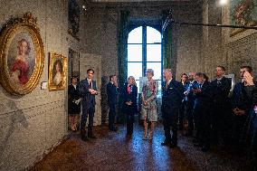 Belgium Royal Couple At Castle of Chantilly