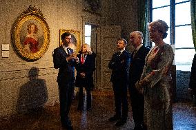 Belgium Royal Couple At Castle of Chantilly