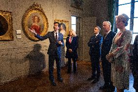 Belgium Royal Couple At Castle of Chantilly