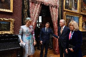 Belgium Royal Couple At Castle of Chantilly