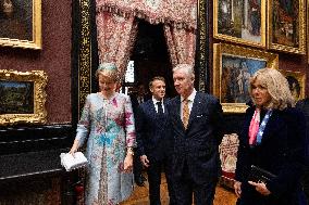 Belgium Royal Couple At Castle of Chantilly