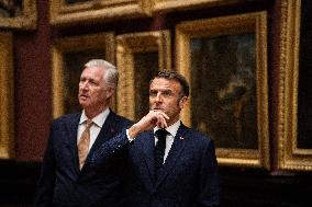 Belgium Royal Couple At Castle of Chantilly