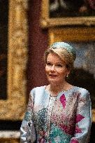 Belgium Royal Couple At Castle of Chantilly