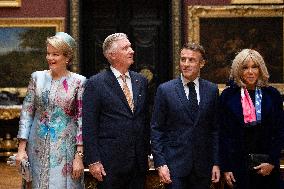 Belgium Royal Couple At Castle of Chantilly