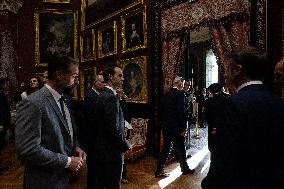 Belgium Royal Couple At Castle of Chantilly