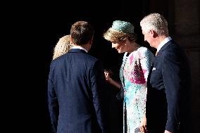 Belgium Royal Couple At Castle of Chantilly