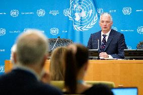 NY: UNWRA Press Conference On Situation In Gaza